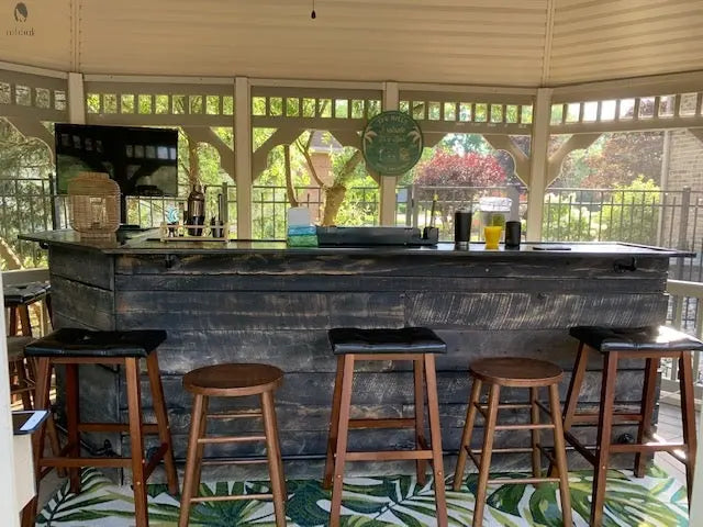 L Shaped Bar with Diagonal Corner - Red Cloak Wood Designs Inc