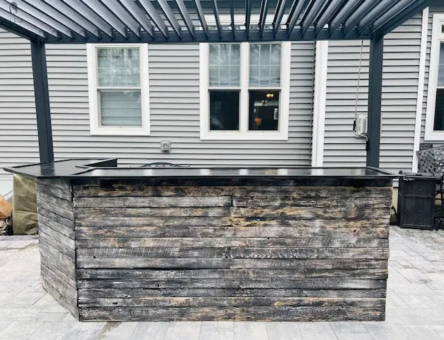 L Shaped Diagonal Bar Red Cloak Wood Designs Inc
