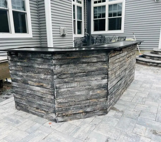 L Shaped Diagonal Bar Red Cloak Wood Designs Inc