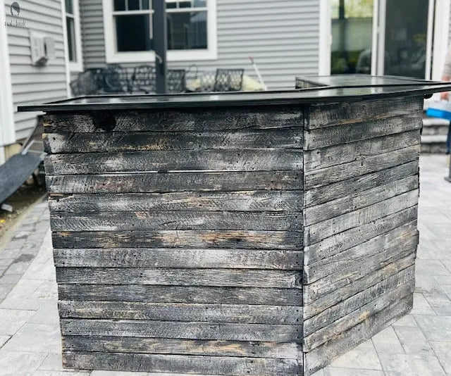 L Shaped Diagonal Bar Red Cloak Wood Designs Inc