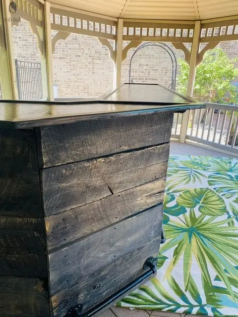 L Shaped Diagonal Wood Bar Red Cloak Wood Designs Inc