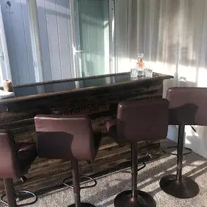 Rustic Game Room Wood Bar-Bar-Home Bar Red Cloak Wood Designs Inc