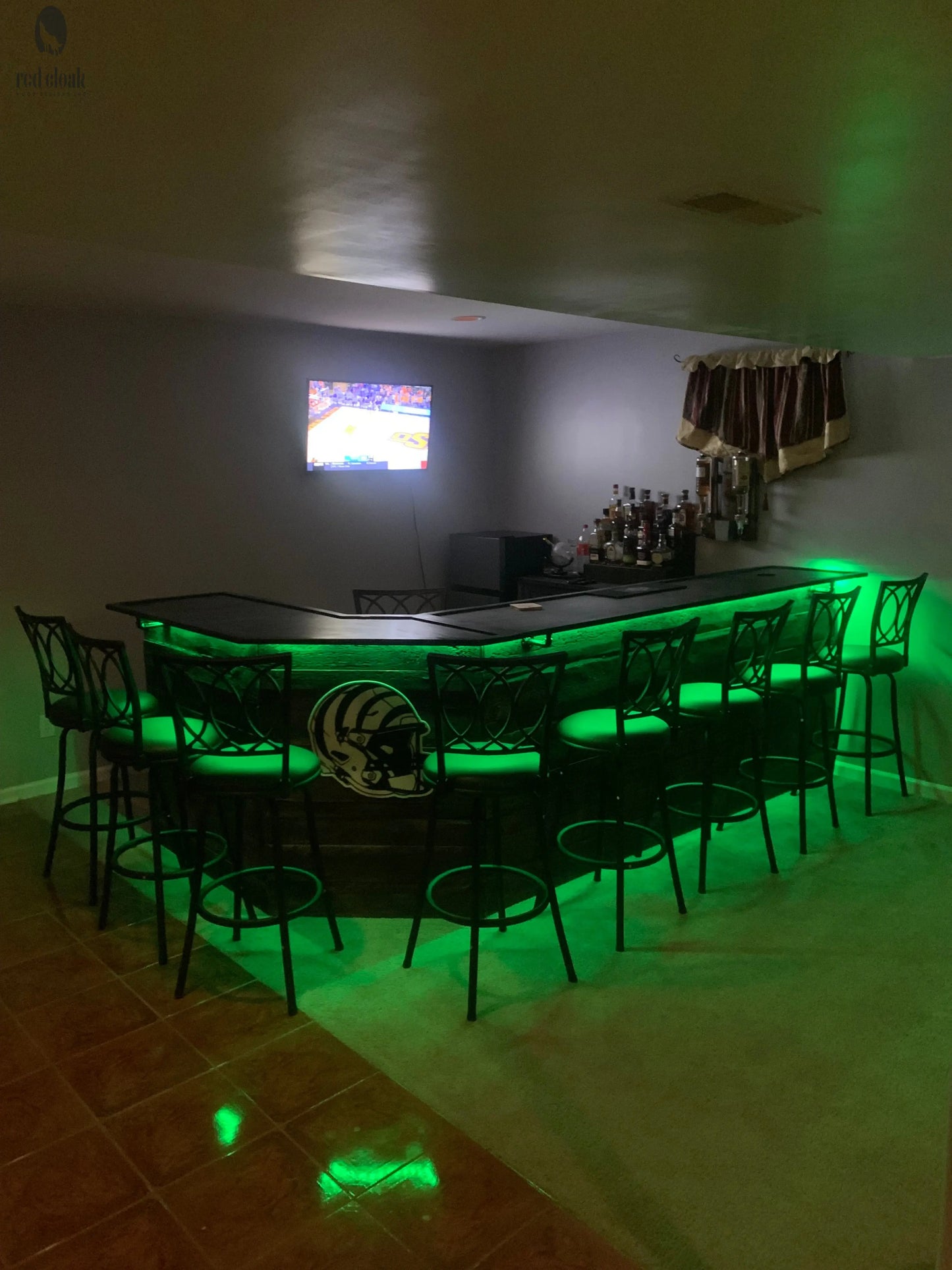 Rustic Game Room Wood Bar-Bar-Home Bar Red Cloak Wood Designs Inc