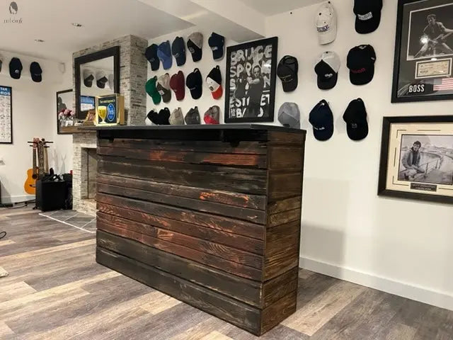 Rustic Game Room Wood Bar-Bar-Home Bar Red Cloak Wood Designs Inc