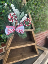 Load image into Gallery viewer, Christmas Tree Shelf, Wood Christmas Tree, Rustic Christmas Tree, Christmas Decor, Hand made Decor, Holiday Decor, Christmas Tree, Evergreen Red Cloak Wood Designs Inc
