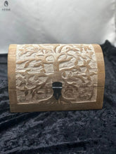 Load image into Gallery viewer, Hand carved wood jewelry box-tree of life Red Cloak Wood Designs Inc
