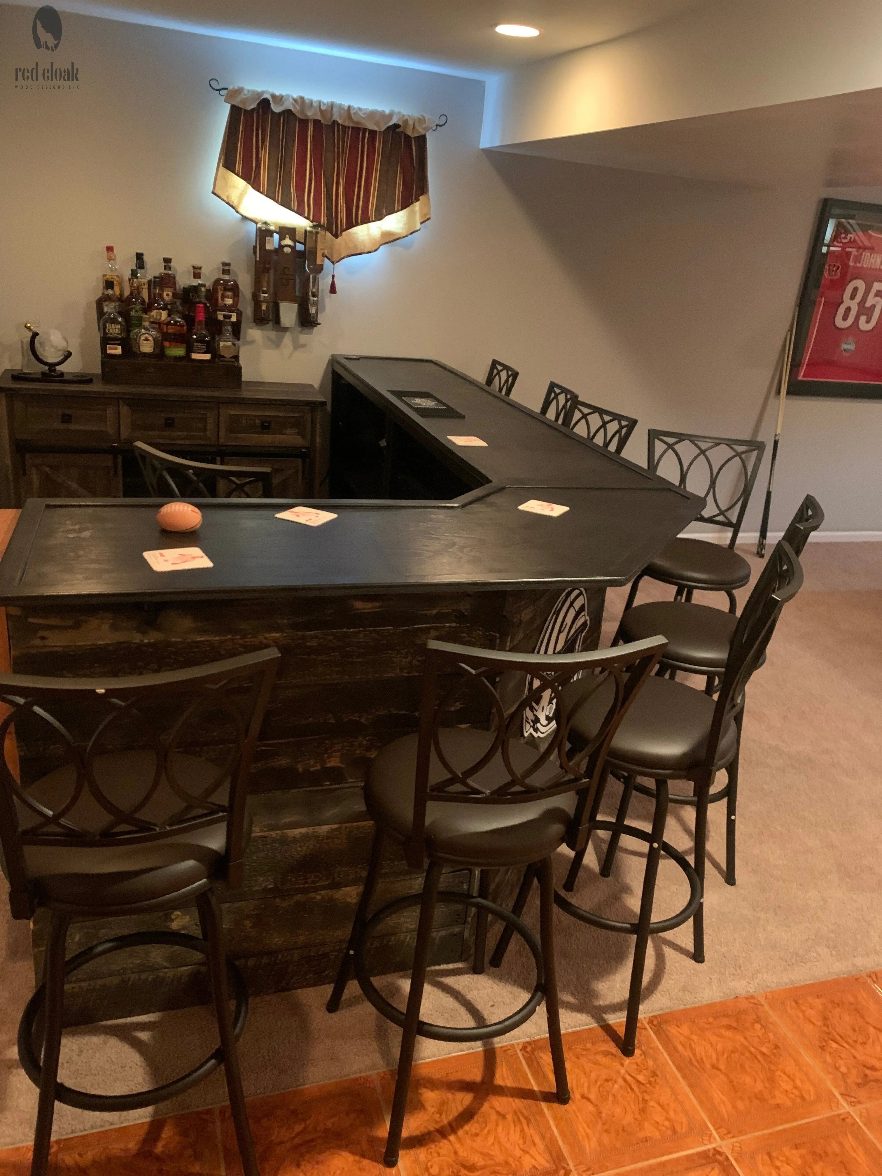 L shaped pub table sales