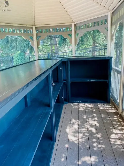 L Shaped Diagonal Wood Bar Red Cloak Wood Designs Inc