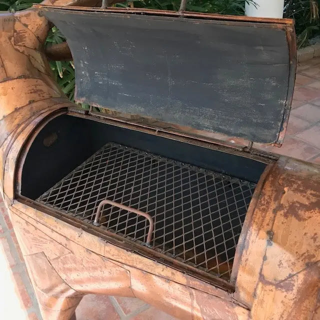Long Horn Steer BBQ Grill Red Cloak Wood Designs Inc