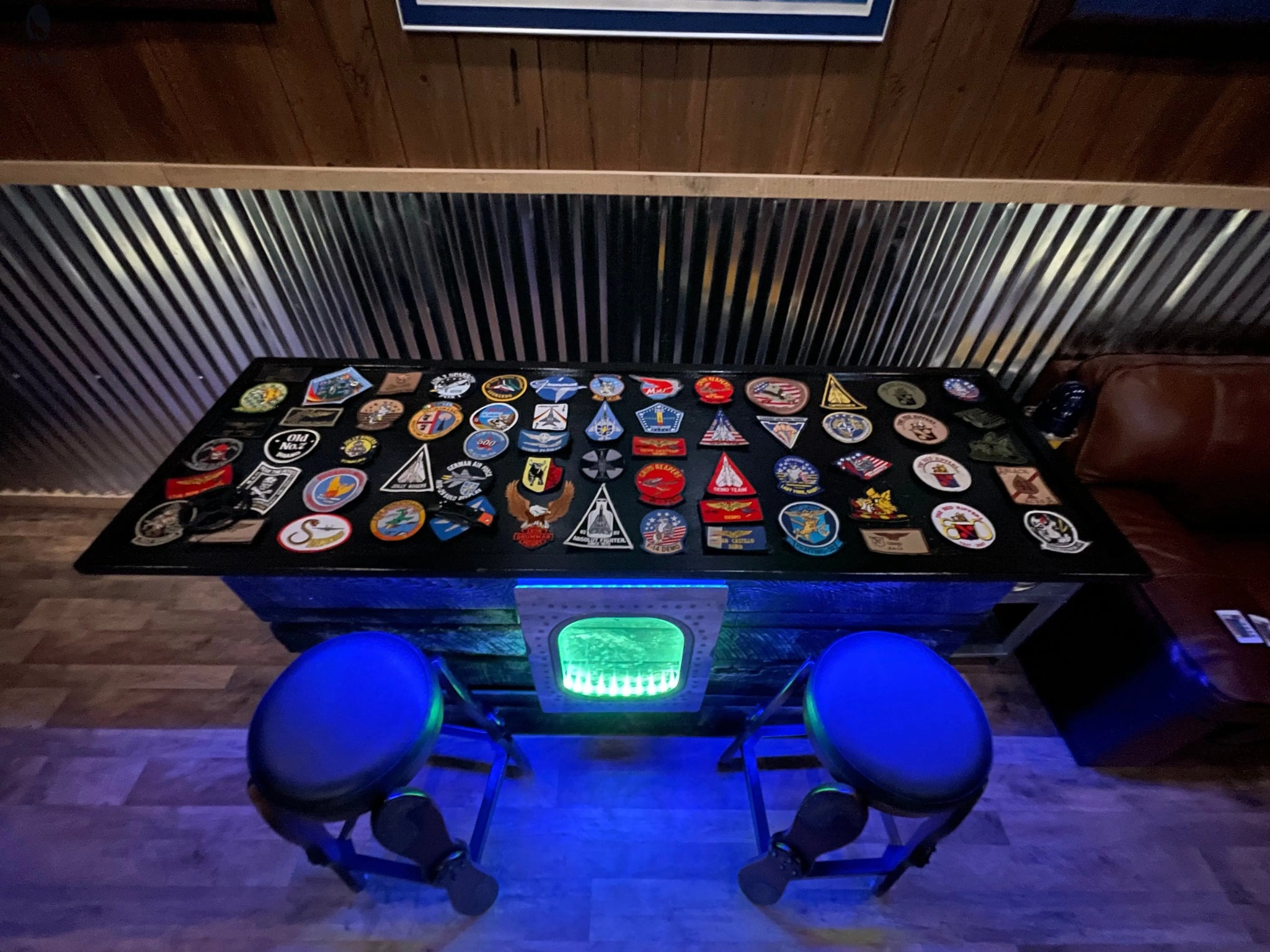 Custom Made Man Cave home Bar Printed Chromaluxe Table Tops Your 2024 Design Or logo Or Free Design Service Bar Table