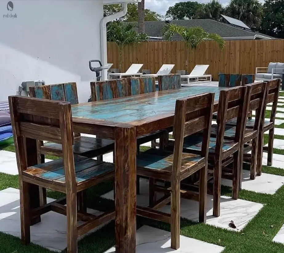 Outdoor Dining Set Red Cloak Wood Designs Inc