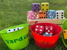 Load image into Gallery viewer, Outdoor Games-YARDZEE Lawn Games -Handmade Wooden Dice- Yardzee-Outdoor Games- Outdoor Yahtzee Game Wedding Gift Farkle Yahtzee Yard Games Red Cloak Wood Designs Inc
