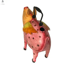 Load image into Gallery viewer, Pig Metal Watering Can-Flying Pig-Rustic Metal-Pig Home Decor-Flying Pig Decor- Metal Art-Pig Lover Gift-Folk Art Red Cloak Wood Designs Inc
