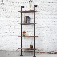 Load image into Gallery viewer, Pipe and Wood Wall Mounted Shelves Red Cloak Wood Designs Inc
