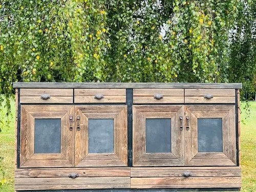 Reclaimed Wood Kitchen Island- Wood Kitchen Island - Red Cloak Wood Designs Inc