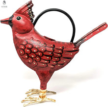 Load image into Gallery viewer, Red Cardinal Watering Can-Bird Decor- Cardinal-Metal Watering Can -Garden Decor- Handcrafted-Farmhouse Decor-Unique watering can-Next Day Shipping Red Cloak Wood Designs Inc
