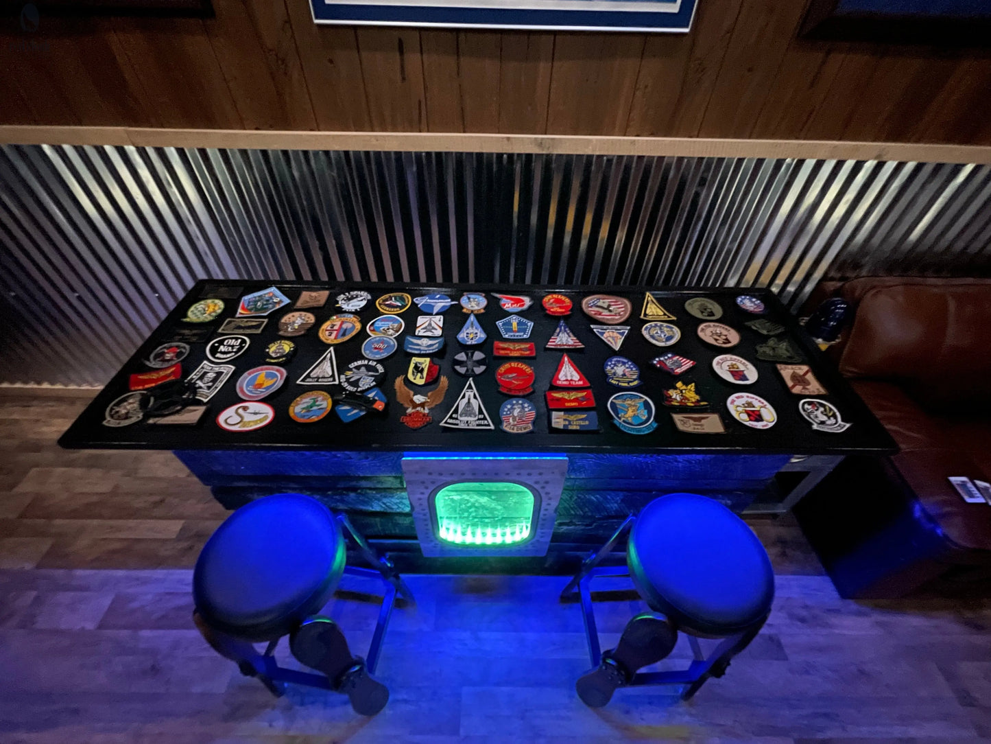 Rustic Game Room Wood Bar-Bar-Home Bar Red Cloak Wood Designs Inc