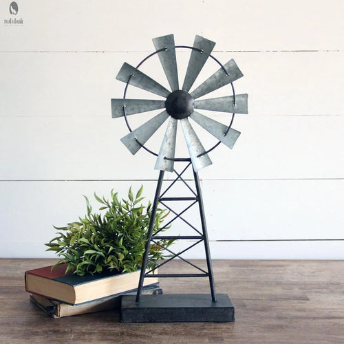 Rustic Windmill Table or Bookshelf Decor Red Cloak Wood Designs Inc