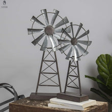 Load image into Gallery viewer, Rustic Windmill Table or Bookshelf Decor Red Cloak Wood Designs Inc
