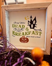 Load image into Gallery viewer, Rustic Wood Fall Halloween Signs 10x10 Red Cloak Wood Designs Inc
