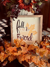 Load image into Gallery viewer, Rustic Wood Fall Halloween Signs 10x10 Red Cloak Wood Designs Inc
