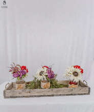 Load image into Gallery viewer, Rustic Wood Tray with Handles-Table Centerpiece Red Cloak Wood Designs Inc
