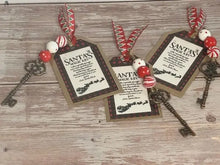 Load image into Gallery viewer, Santas magic key, magic key, magical key, magic key for Santa, Christmas eve key, children&#39;s gift, Christmas key, holiday key, Santa decor Red Cloak Wood Designs Inc
