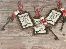 Load image into Gallery viewer, Santas magic key, magic key, magical key, magic key for Santa, Christmas eve key, children&#39;s gift, Christmas key, holiday key, Santa decor Red Cloak Wood Designs Inc
