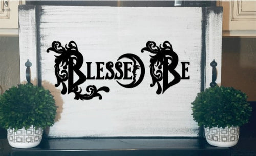 Stove Cover- Blessed Be-40 Red Cloak Wood Designs Inc