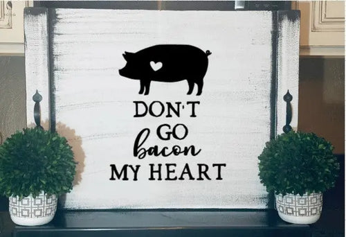 Stove Cover-Stove Top Cover-Don't go bacon my Heart-96 Red Cloak Wood Designs Inc