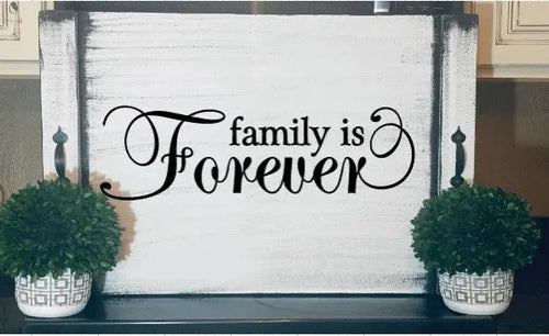 Stove Cover- Stove Top Cover-Family is forever-48 Red Cloak Wood Designs Inc