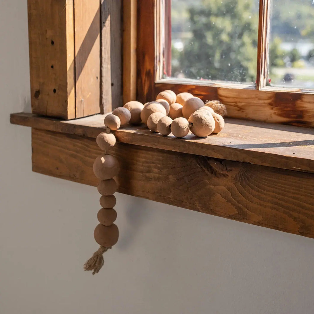 Terracotta Bead Garland-Tier Tray Bead-Terra Cotta Red Cloak Wood Designs Inc