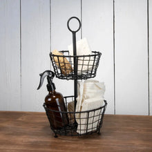 Load image into Gallery viewer, Tiered Metal Basket Red Cloak Wood Designs Inc
