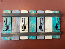 Load image into Gallery viewer, Wall mount coat rack-entry coat rack-towel rack-wood coat rack-wood towel rack-rust wall decor-Farmhouse decor-towel rack Red Cloak Wood Designs Inc
