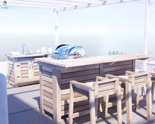 Load image into Gallery viewer, Outdoor Kitchen w/ built in grill and sink Red Cloak Wood Designs Inc
