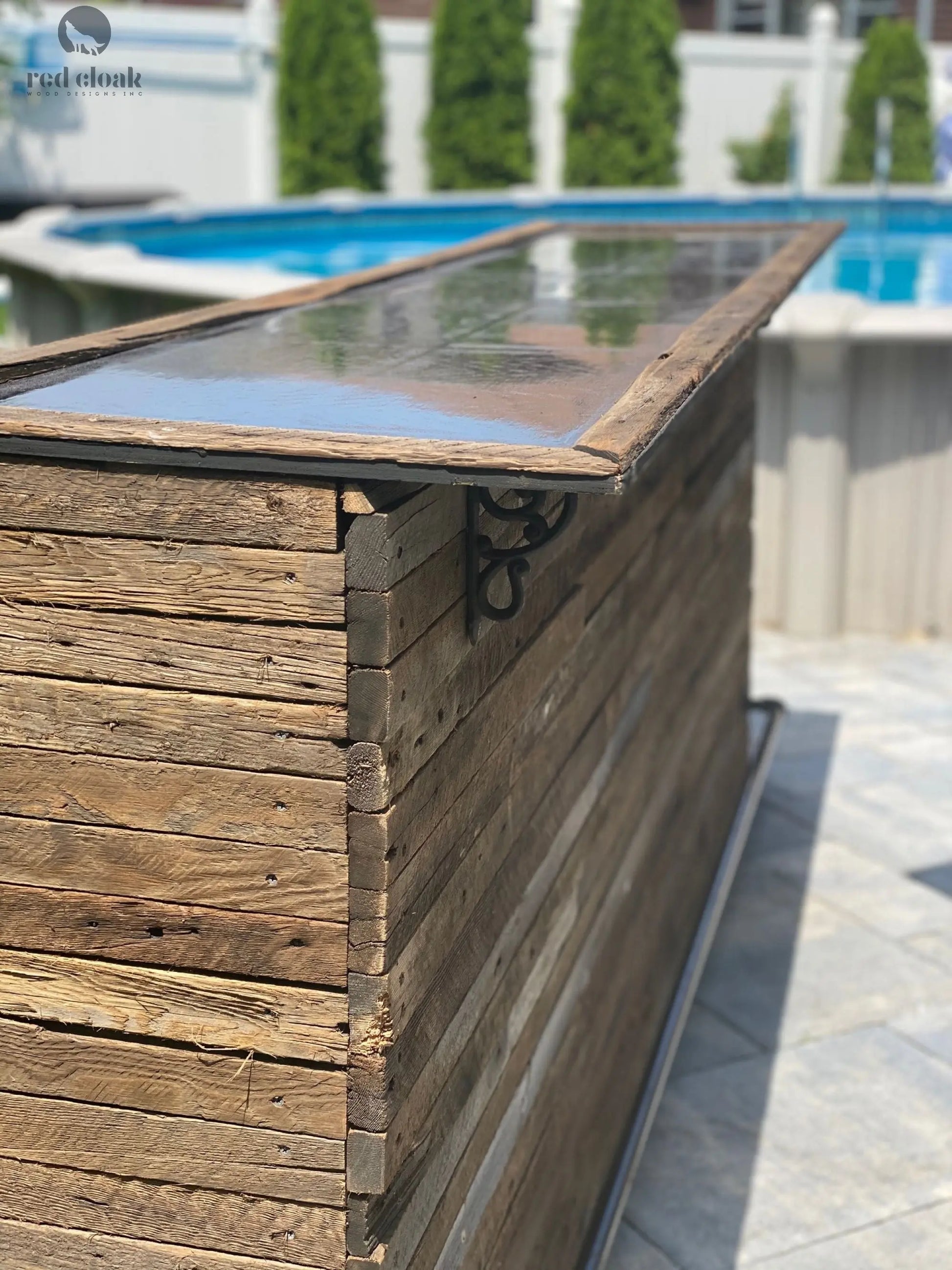 Outdoor Wood Bar-Home Bar-Game Room Bar - Red Cloak Wood Designs Inc