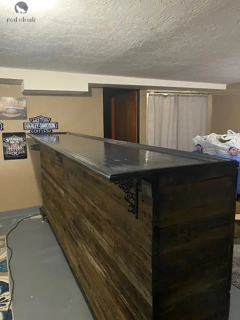 Rustic Game Room Wood Bar-Bar-Home Bar - Red Cloak Wood Designs Inc